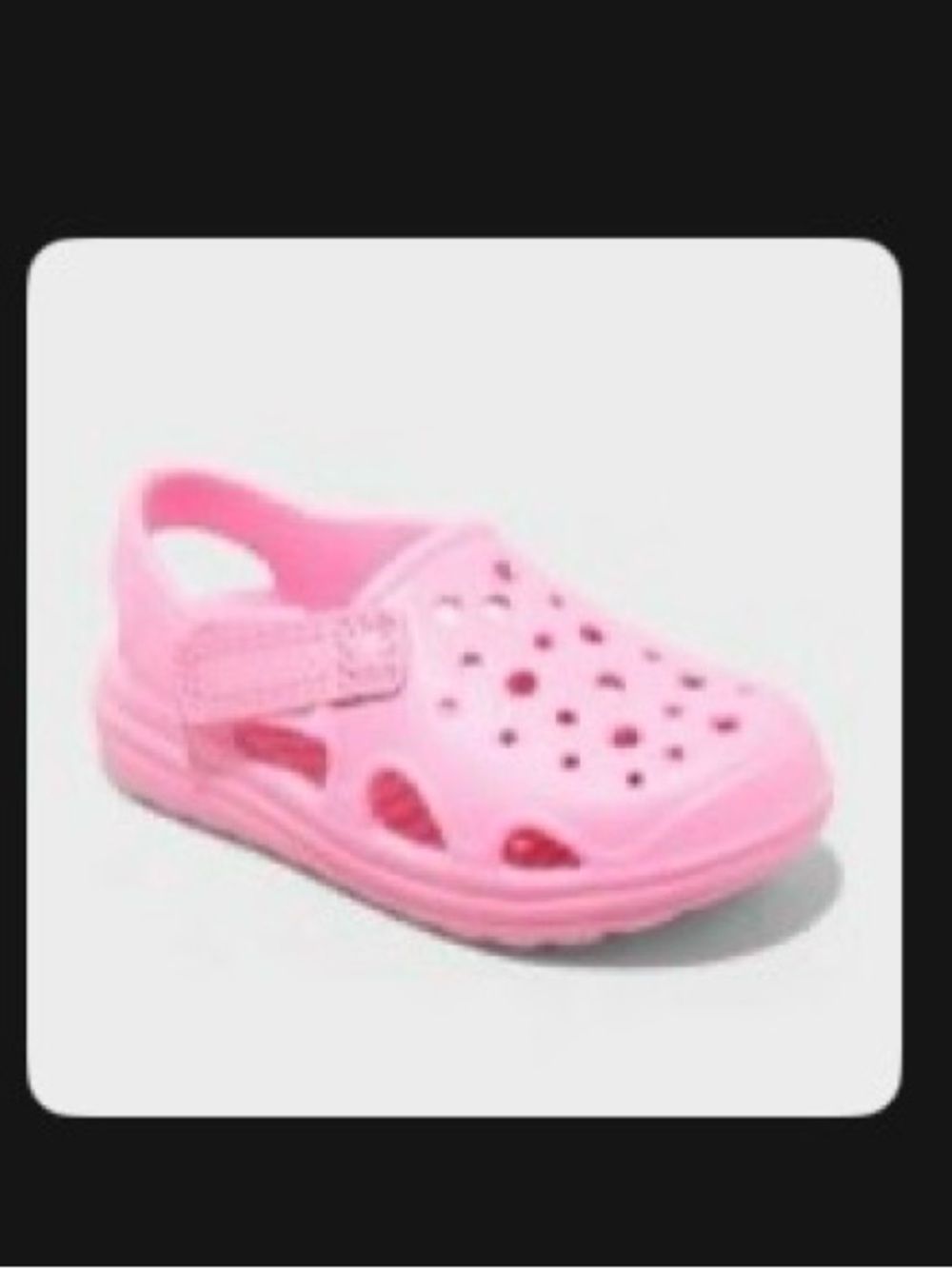 Cat & Jack Girls Pink Vented Water Clog with Back Strap